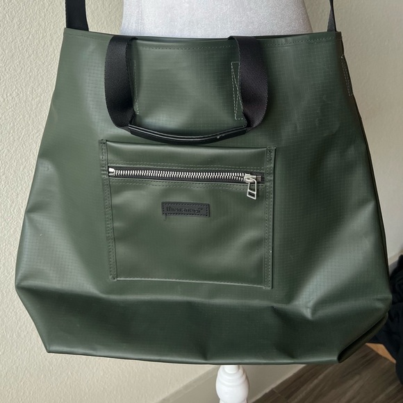 Green Tote Bag with Black Straps - Picture 2 of 14